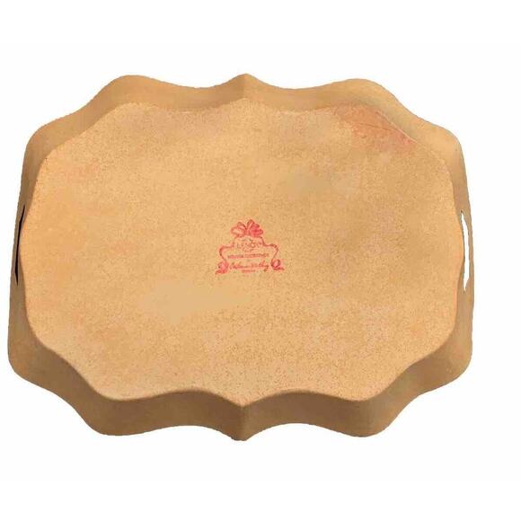 Lenox Winter Greetings Metal Tray Toleware Large 18 x 14 Rectangle Cardinal Bird - Picture 2 of 3